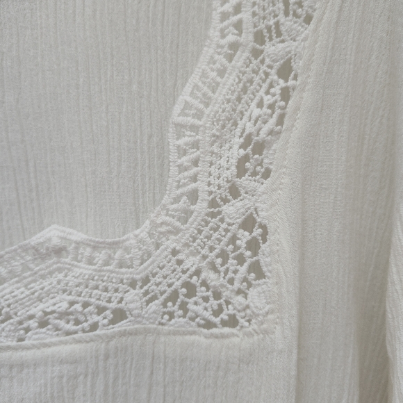 NEW Talbots Shift Dress Swim Coverup plus size 3X white new crochet cotton - Picture 7 of 15